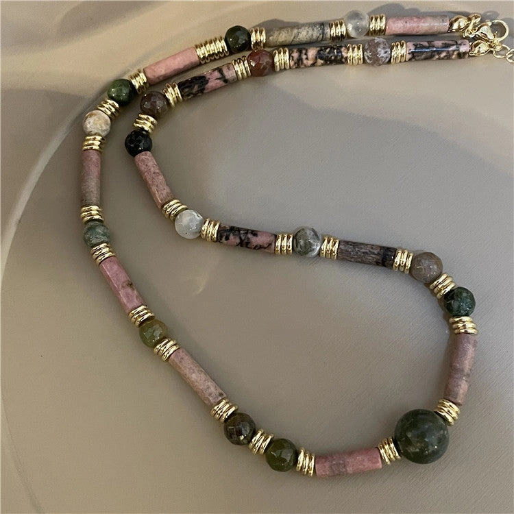 Wholesale Ethnic Metal Agate Beads Necklaces