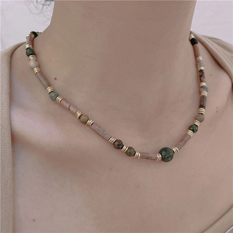 Wholesale Ethnic Metal Agate Beads Necklaces