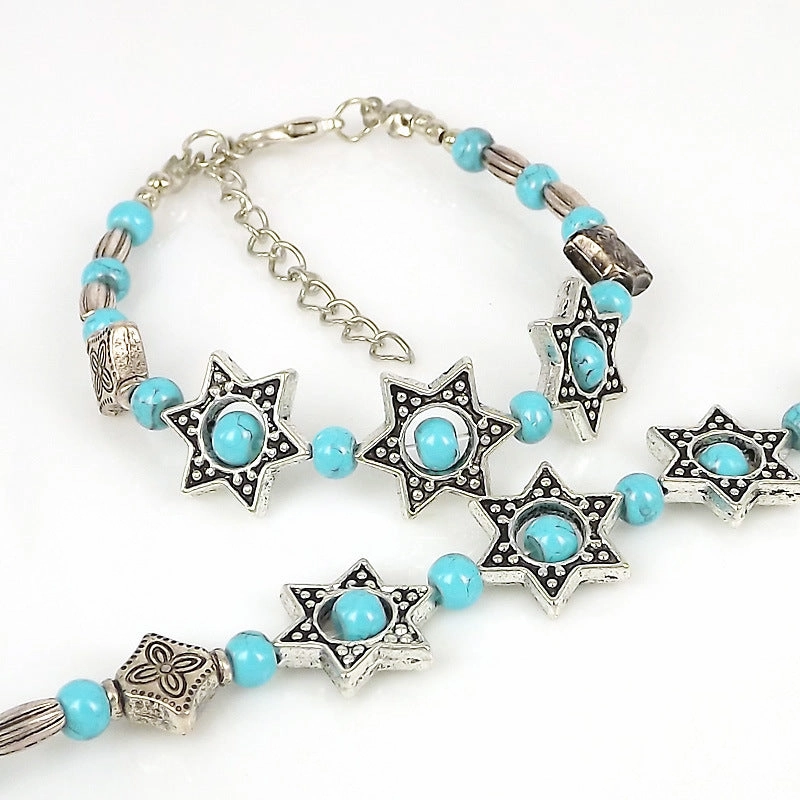 Wholesale Ethnic Silver Beads Alloy Bracelet