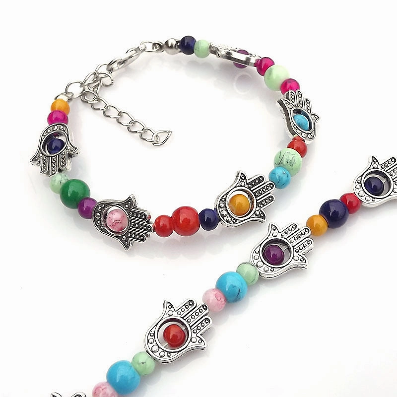 Wholesale Ethnic Silver Beads Alloy Bracelet