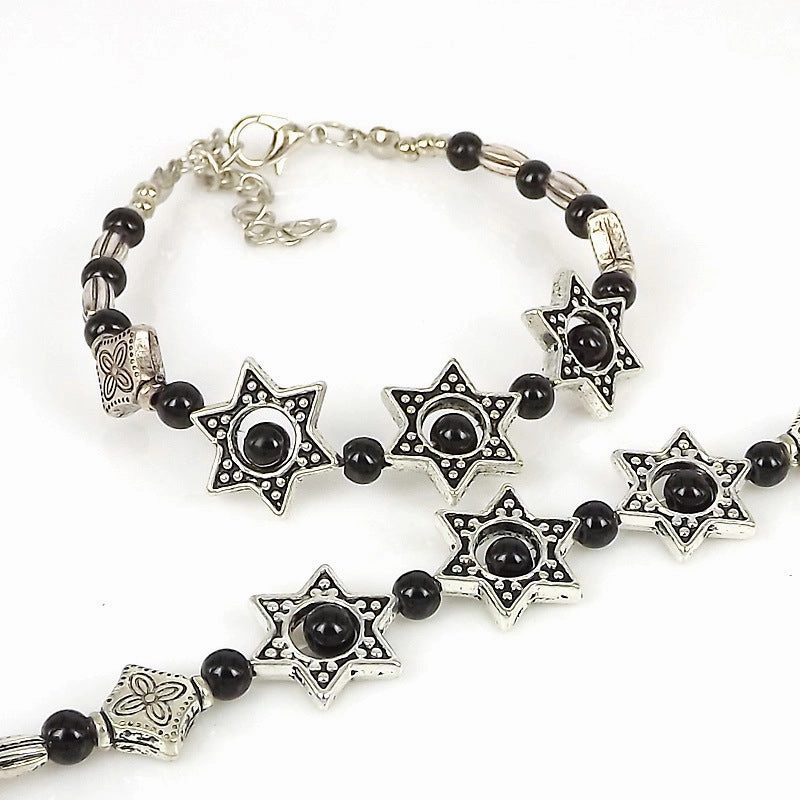 Wholesale Ethnic Silver Beads Alloy Bracelet