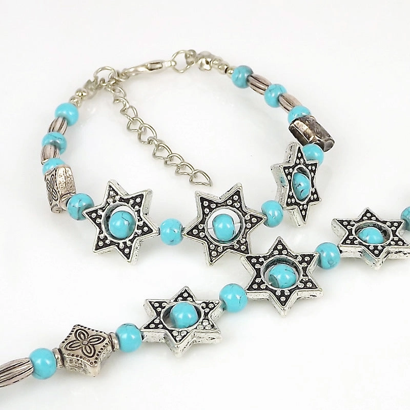 Wholesale Ethnic Silver Beads Alloy Bracelet
