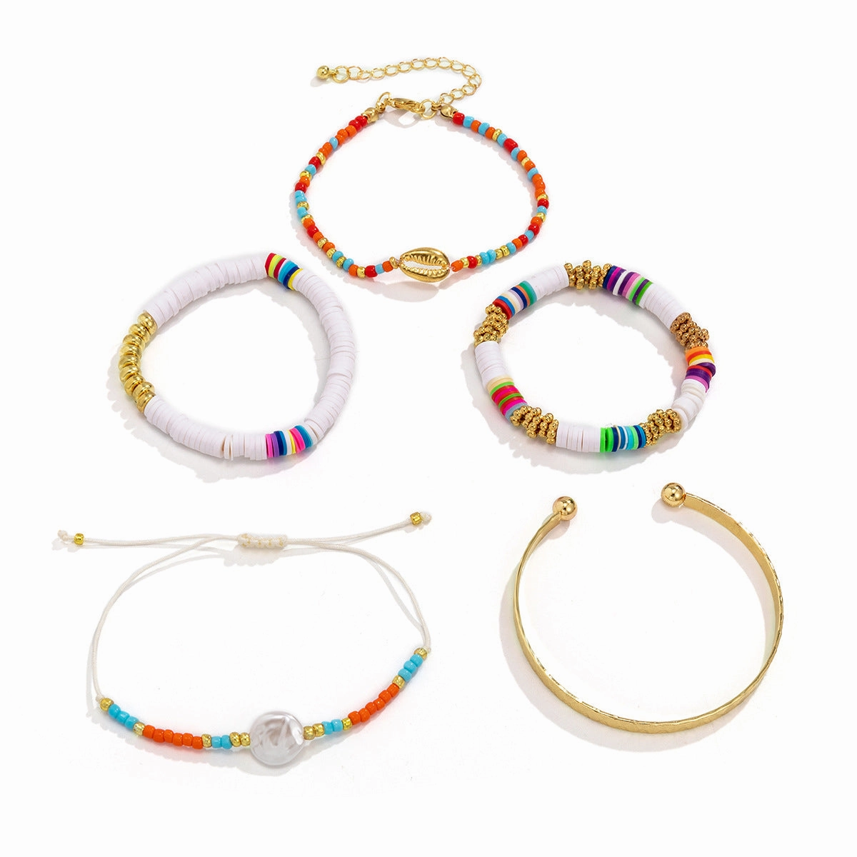 Wholesale Ethnic Soft Pottery Braided Alloy Bracelet