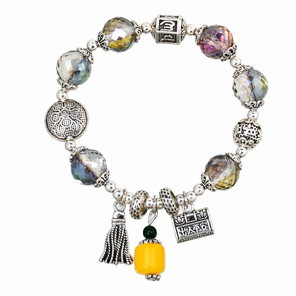 Wholesale Ethnic Style Colorful Crystal Beaded Bracelets