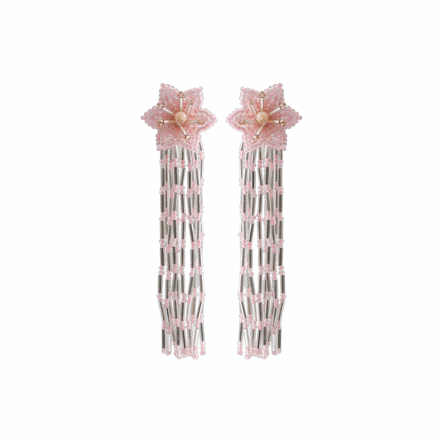Wholesale Ethnic Style Handwoven Rice Bead Tassel Earrings