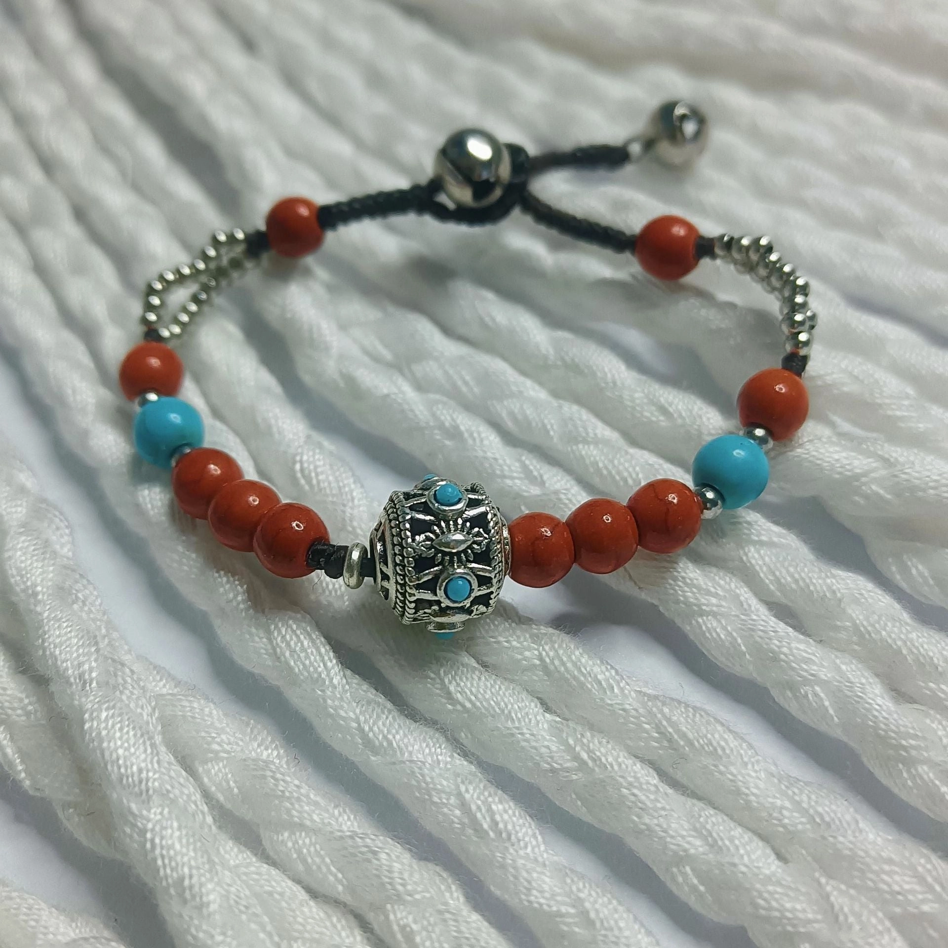 Wholesale Ethnic Style Natural Stone Vintage Handwoven Bracelet