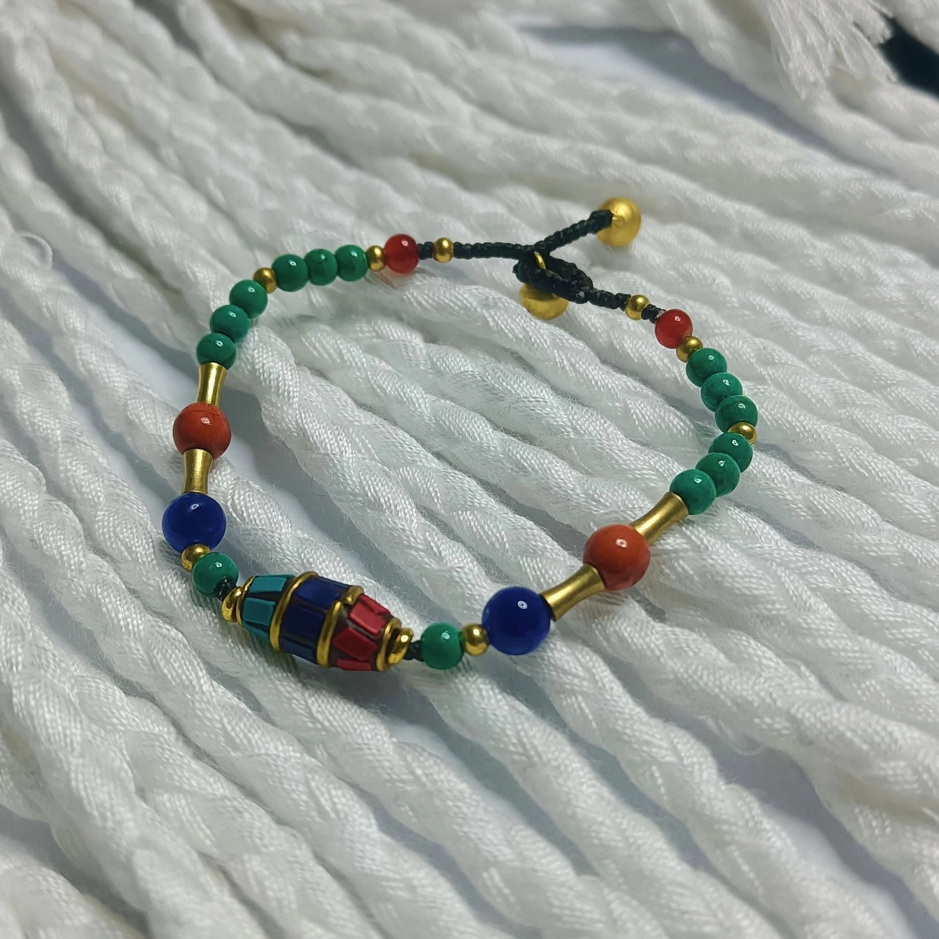 Wholesale Ethnic Style Natural Stone Vintage Handwoven Bracelet