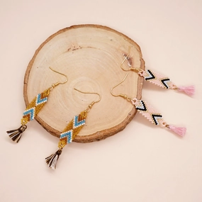 Wholesale Ethnic Style Tassel Beads Earrings