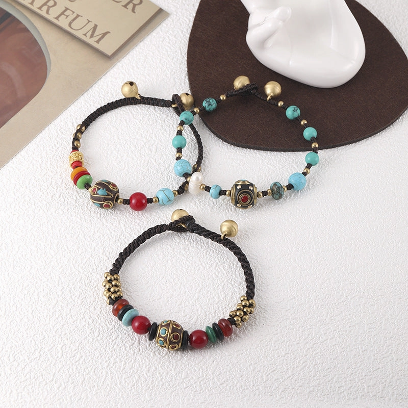 Wholesale Ethnic Style Turquoise Handwoven Bracelet