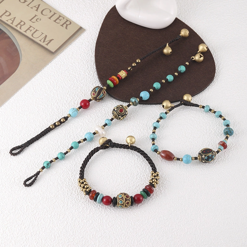 Wholesale Ethnic Style Turquoise Handwoven Bracelet