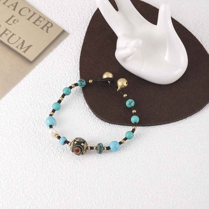 Wholesale Ethnic Style Turquoise Handwoven Bracelet