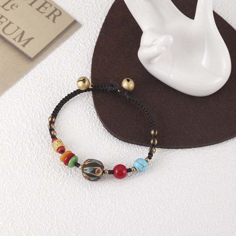 Wholesale Ethnic Style Turquoise Handwoven Bracelet