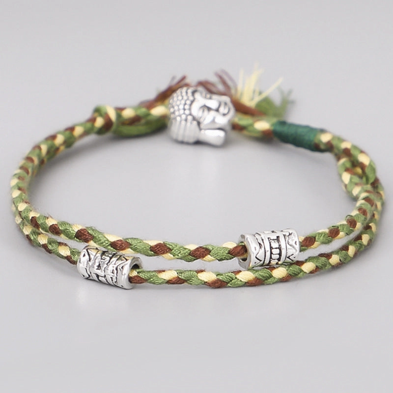 Wholesale Ethnic Wind Buddha Head Cotton Thread Bracelet
