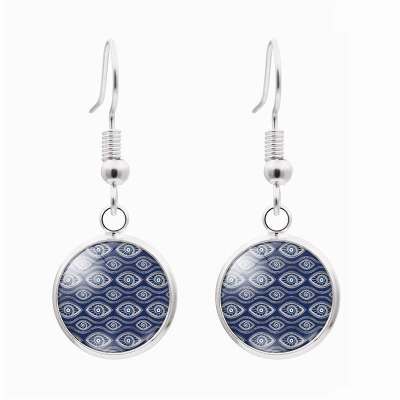 Wholesale Evil Eye Metal Earrings