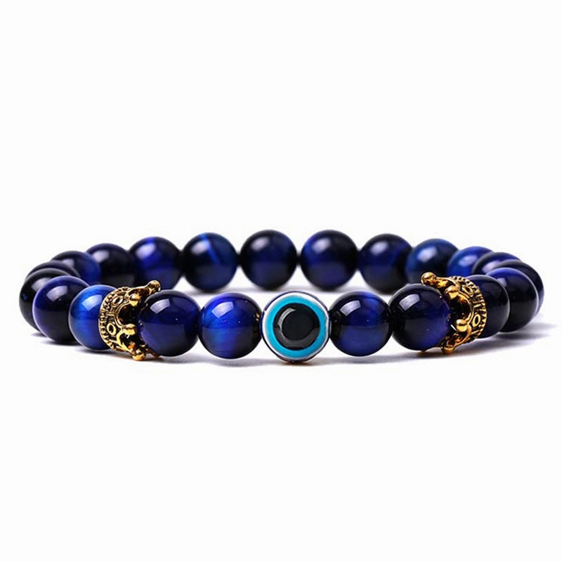 Wholesale Evil Eye Natural Turquoise Crown Bracelet