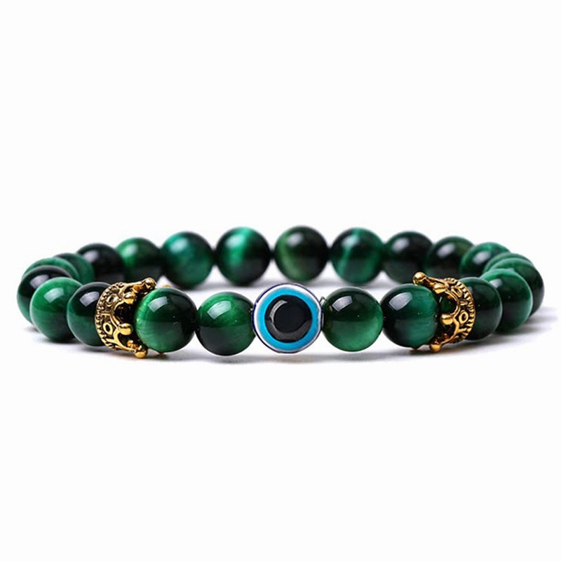 Wholesale Evil Eye Natural Turquoise Crown Bracelet