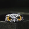 Wholesale Evil Eye Owl Retro Exaggerated Open Adjustable Ring