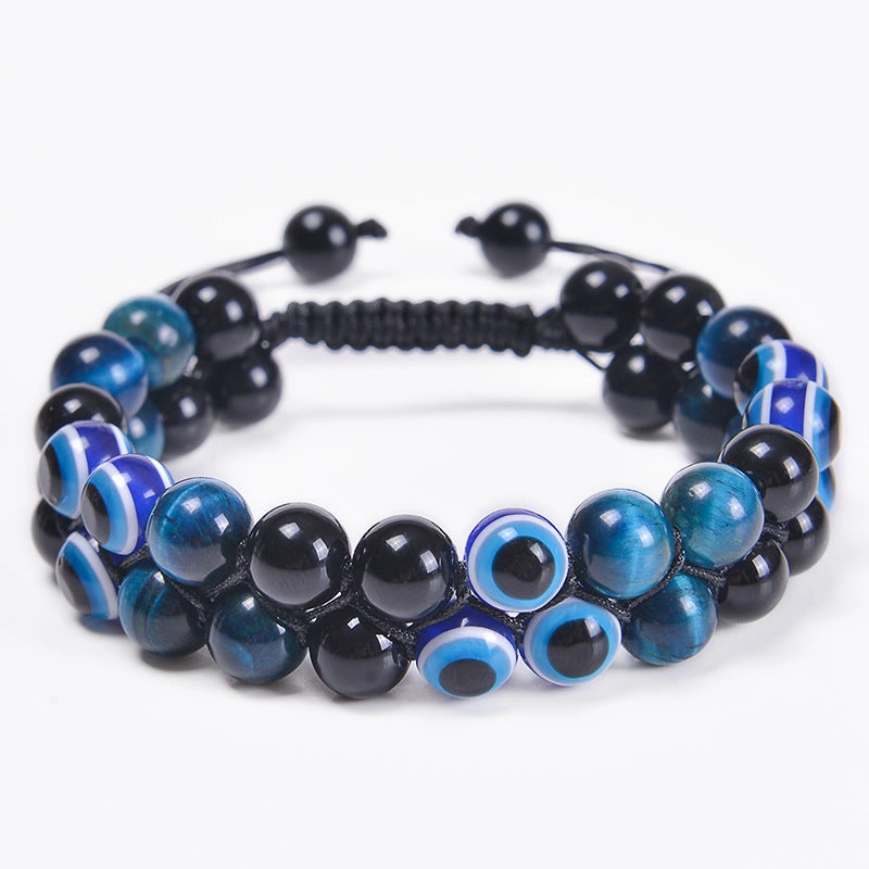 Wholesale Evil Eye Tiger Eye Beaded Bracelets