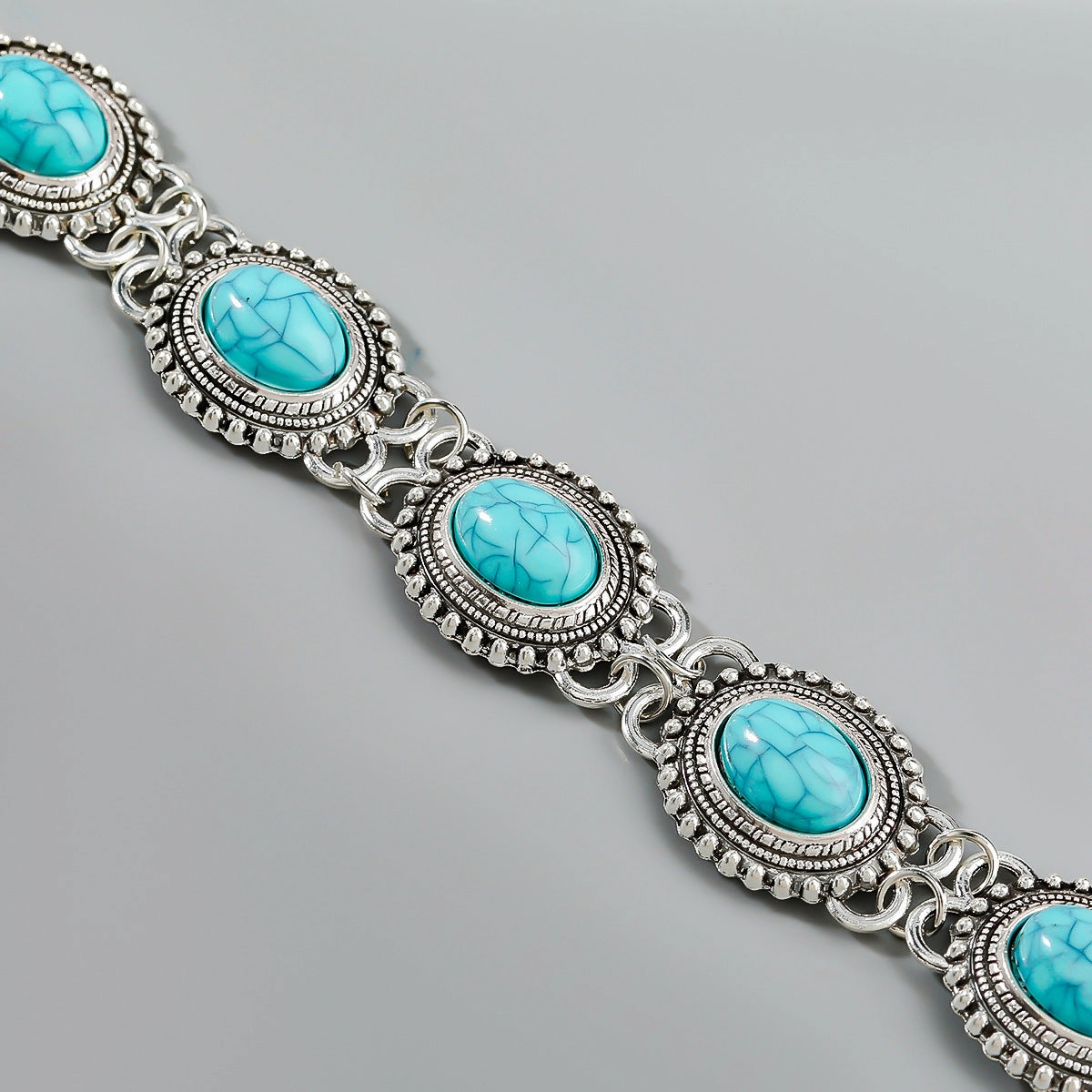 Wholesale Exaggerated Alloy Turquoise Bracelet