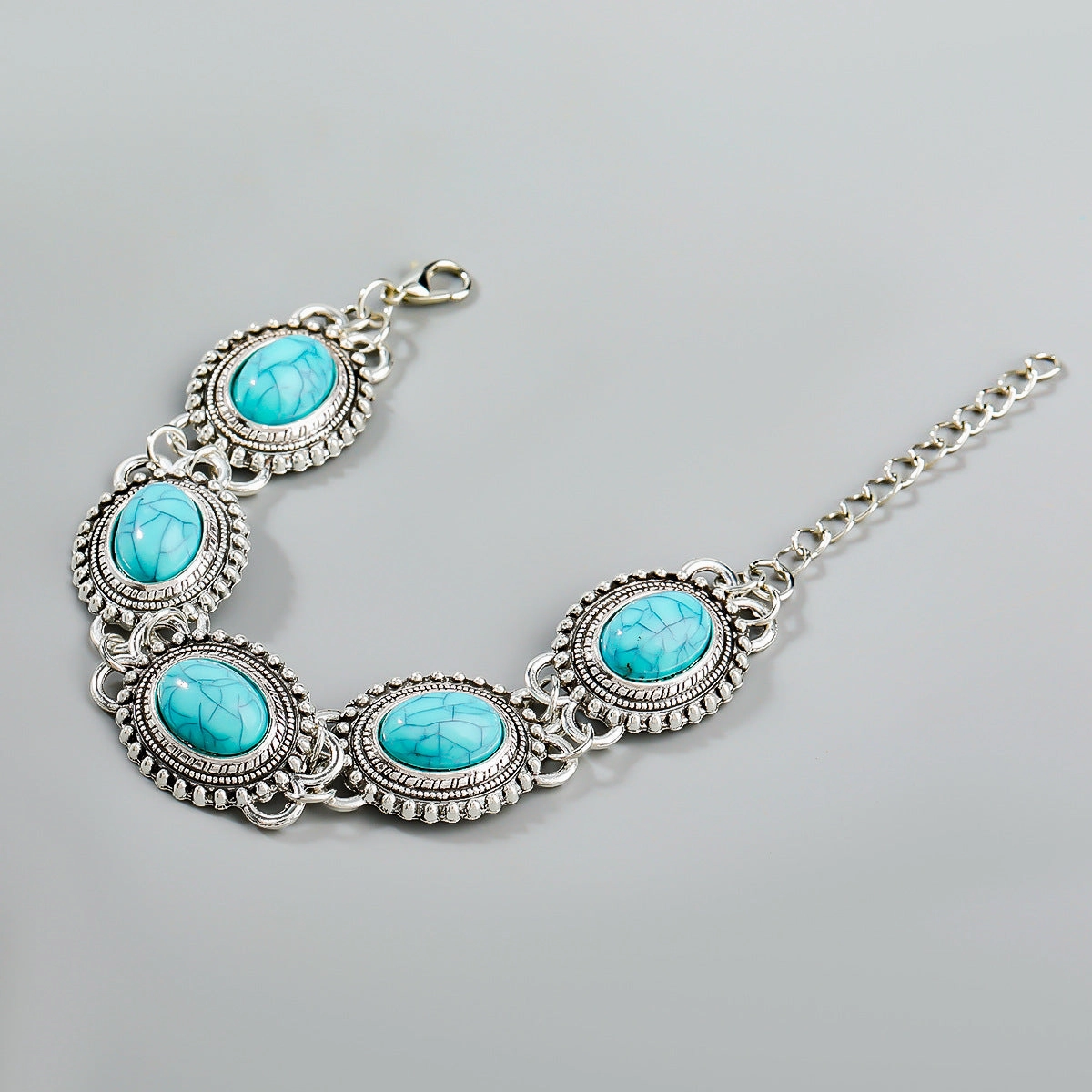 Wholesale Exaggerated Alloy Turquoise Bracelet