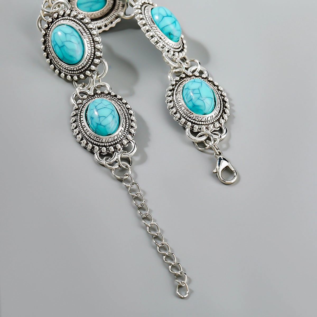 Wholesale Exaggerated Alloy Turquoise Bracelet