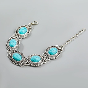 Wholesale Exaggerated Alloy Turquoise Bracelet