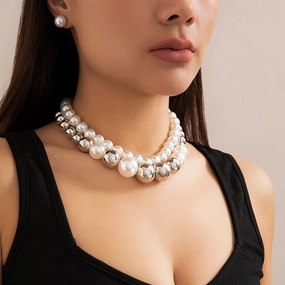 Wholesale Exaggerated Large Bead Pearl Necklaces