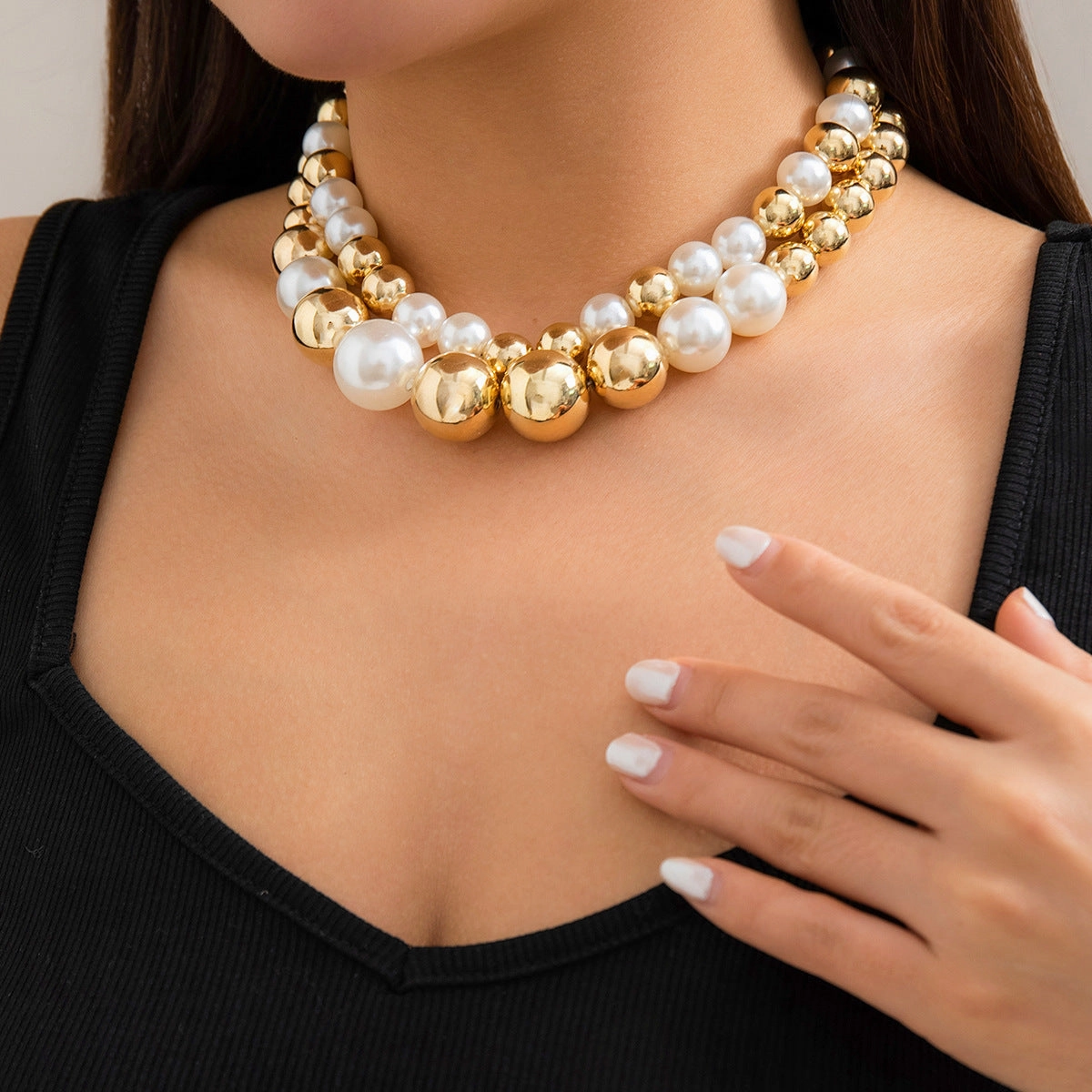 Wholesale Exaggerated Large Bead Pearl Necklaces