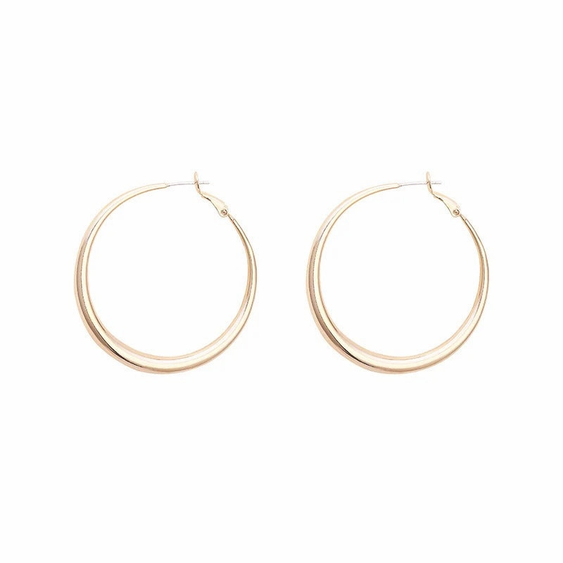 Wholesale Exaggerated Large Hoop 925 Silver Needle Earrings