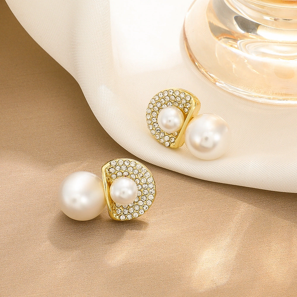 Wholesale Exaggerated Large Pearls French Earrings