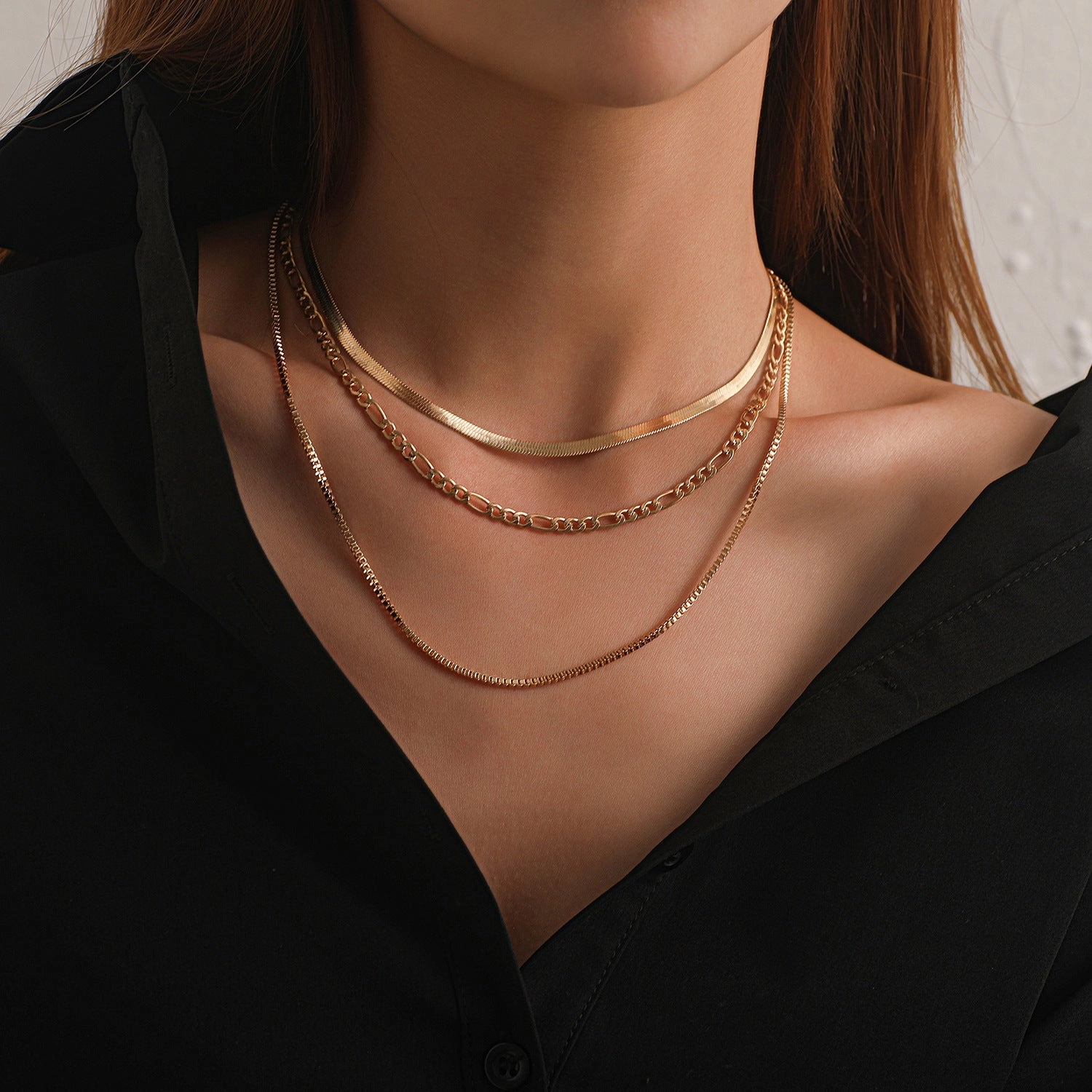 Wholesale Exaggerated Multi-layer Alloy Necklaces