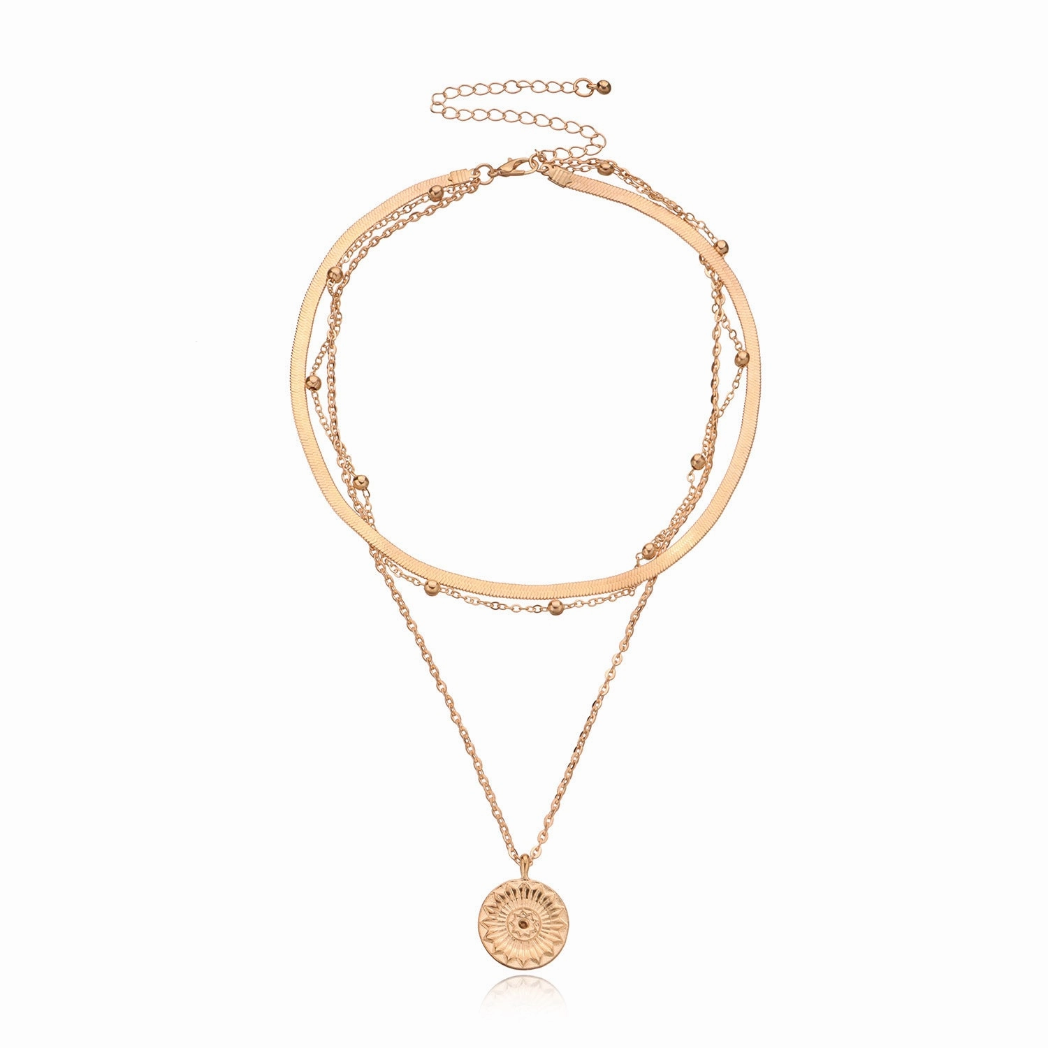 Wholesale Exaggerated Multi-layer Alloy Necklaces