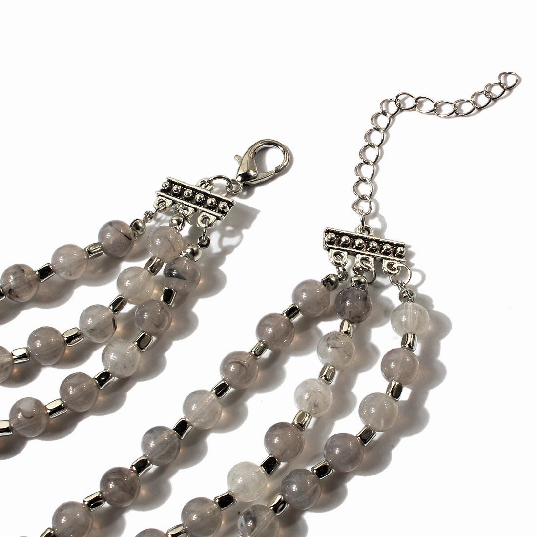 Wholesale Exaggerated Multilayer Plastic Earrings Necklace Jewelry Set