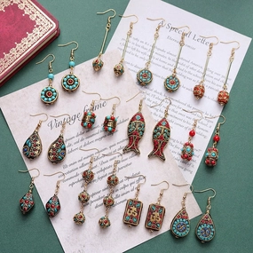 Wholesale Exotic Vintage Alloy Earrings