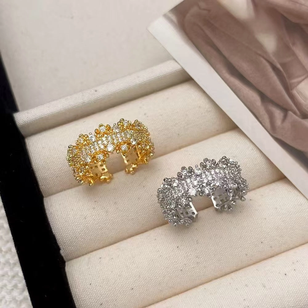 Wholesale Exquisite Diamond Super Flash Zircon Open Ring