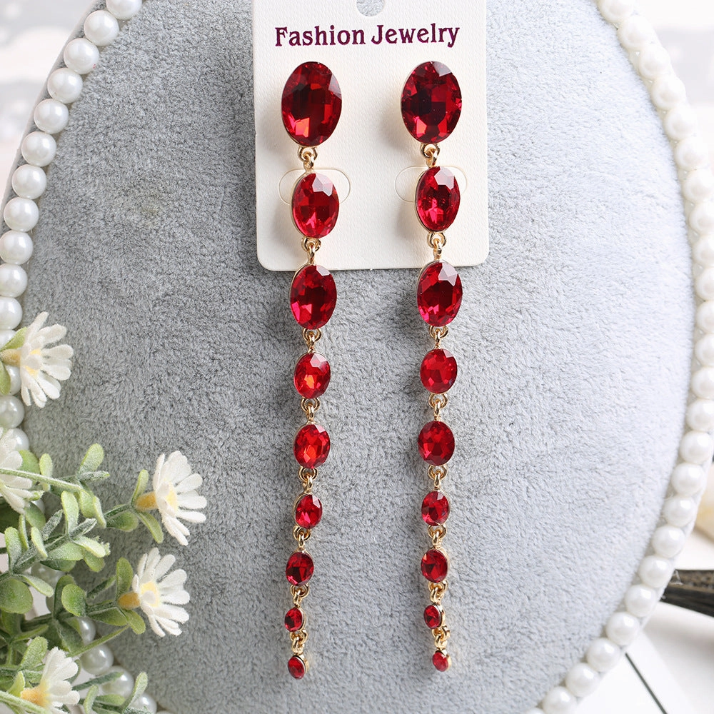 Wholesale Extra Long Crystal Boho Earrings