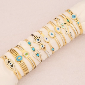 Wholesale Eye Fashion Full Diamond Stainless Steel Bracelet