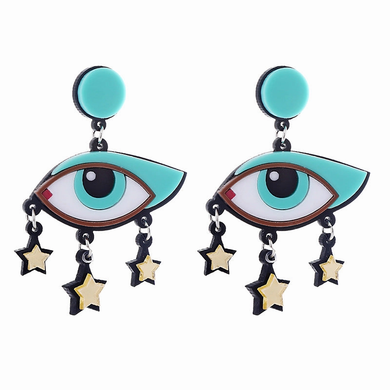 Wholesale Eye Tassel Stars Acrylic Earrings