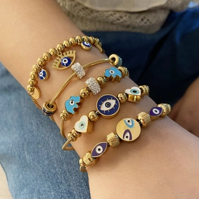 Wholesale Eye Vintage Elephant Stainless Steel Bracelet