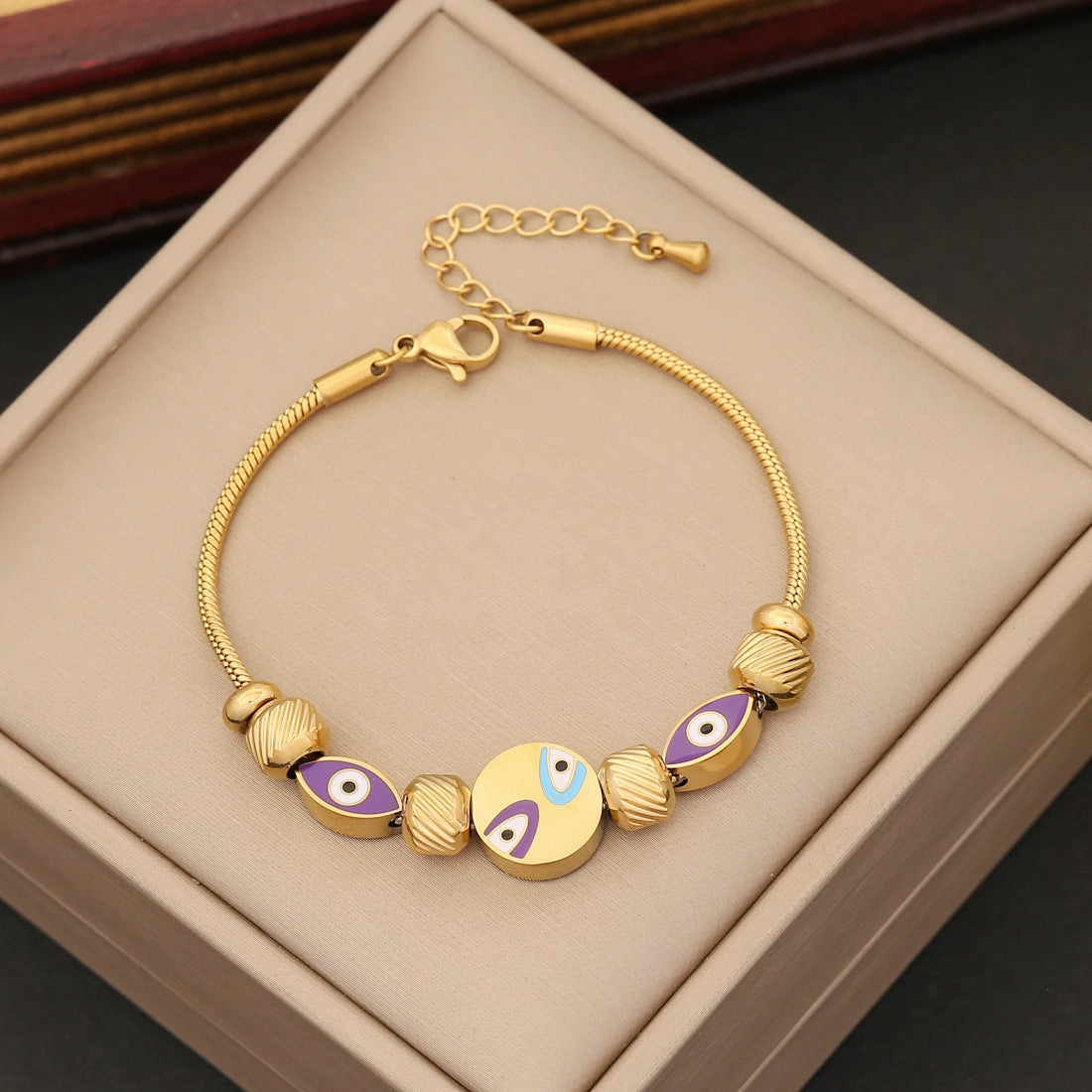 Wholesale Eye Vintage Elephant Stainless Steel Bracelet