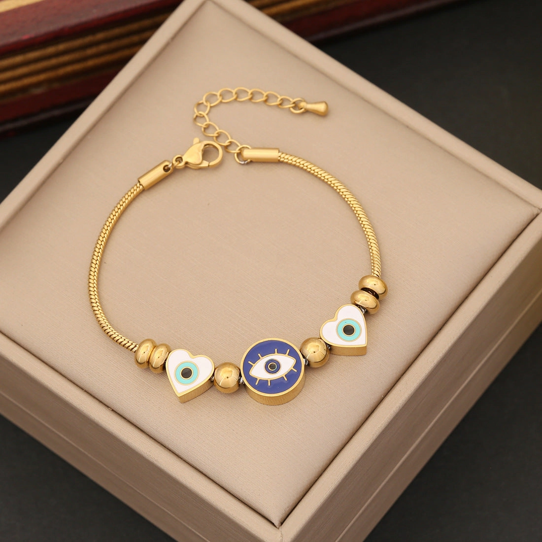 Wholesale Eye Vintage Elephant Stainless Steel Bracelet