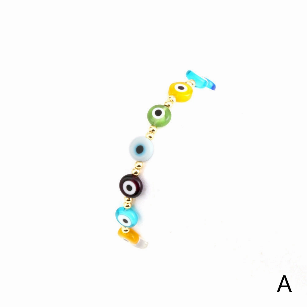 Wholesale Eyeball Mixed Color Glass Bracelet