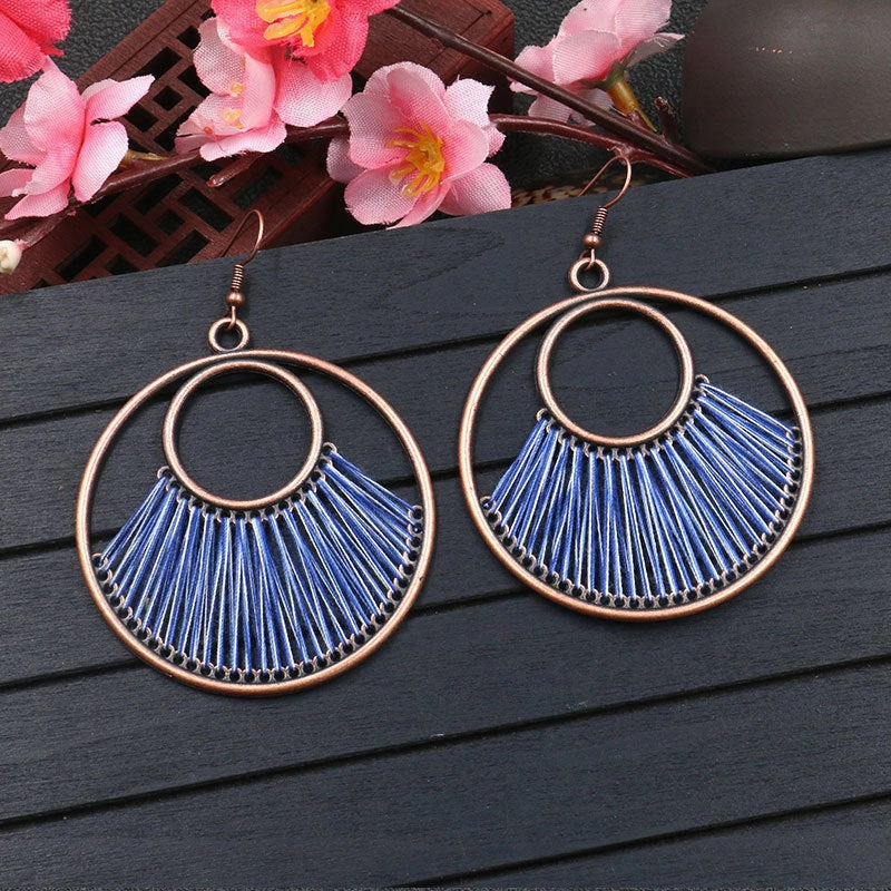 Wholesale Fabric Yarn Alloy Earrings