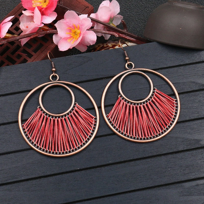Wholesale Fabric Yarn Alloy Earrings
