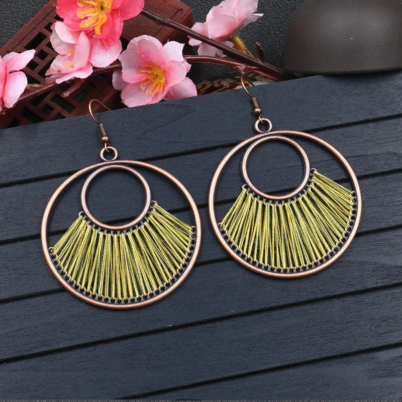 Wholesale Fabric Yarn Alloy Earrings
