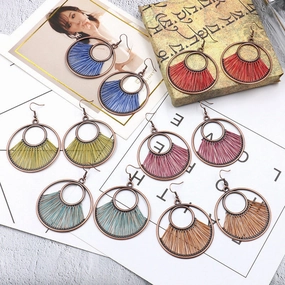 Wholesale Fabric Yarn Alloy Earrings