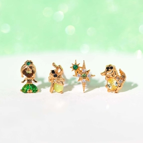 Wholesale Fairy Tale Princess Micropaved Zircon Geometric Earrings