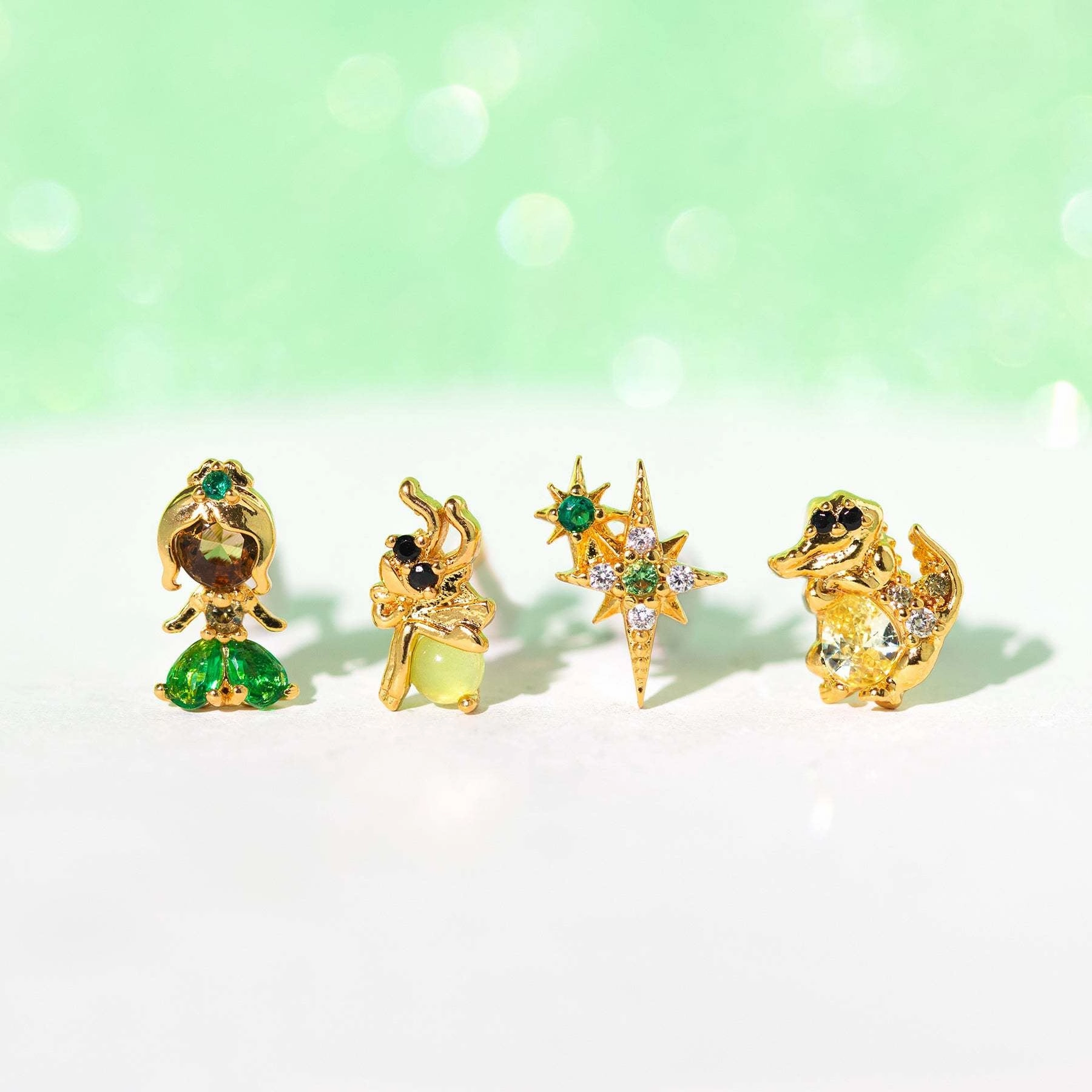 Wholesale Fairy Tale Princess Micropaved Zircon Geometric Earrings
