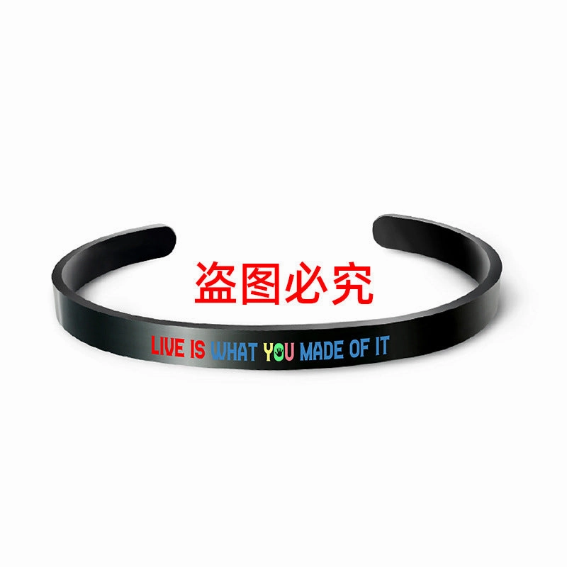 Wholesale Family Inspirational Phrases Engraved Stainless Steel Necklace