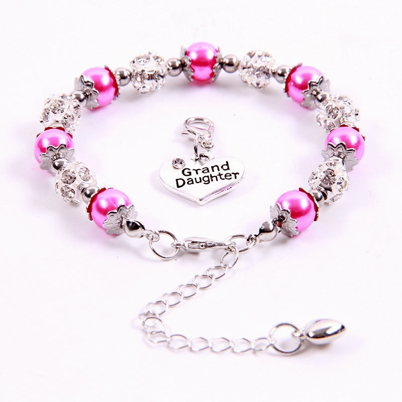 Wholesale Family Member Stainless Steel Zircon Bracelet